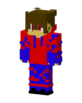 Red Blue Splatter Minecraft skin