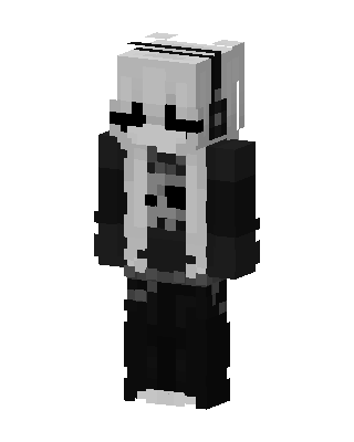 Monochrome Headphones skin, 3D preview