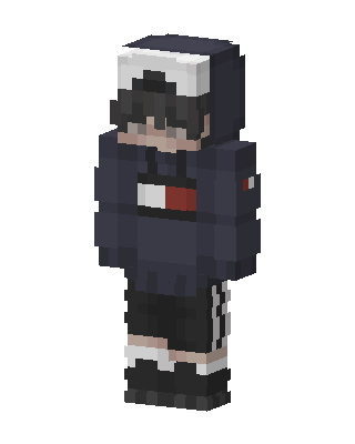 Navy Hoodie Boy skin, 3D preview