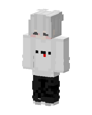 Gray Hoodie Boy skin, 3D preview