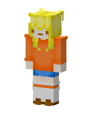 Blonde Orange Hoodie Minecraft skin