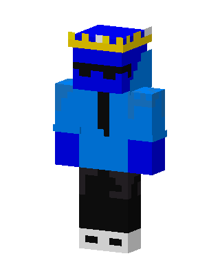 Blue Rainbow Friends skin, 3D preview