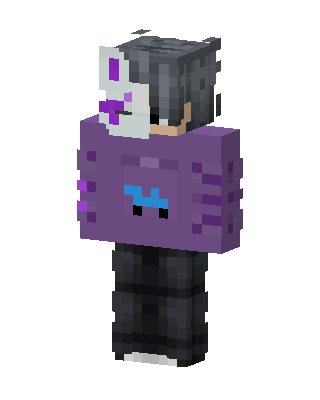 Purple Hoodie skin, 3D preview