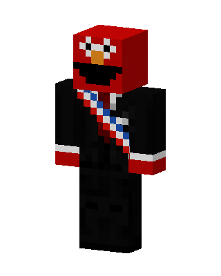 Elmo In Suit skin, 3D preview