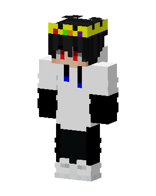 Rainbow Crown Boy skin, 3D preview
