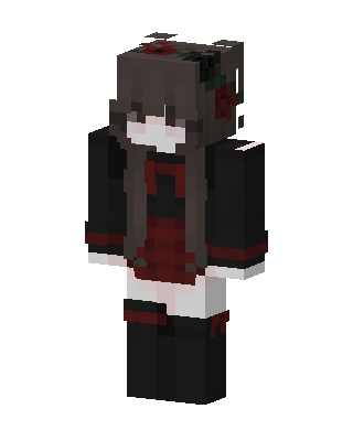 Crimson Gothic Girl Minecraft skin