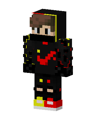 Red Ember Hoodie skin, 3D preview