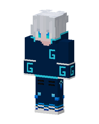 Blue G Hoodie skin, 3D preview