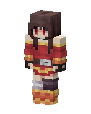 Red Anime Girl Minecraft skin