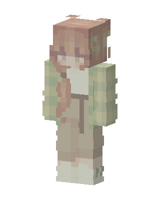 Brown Cutie Girl Minecraft pastel skin