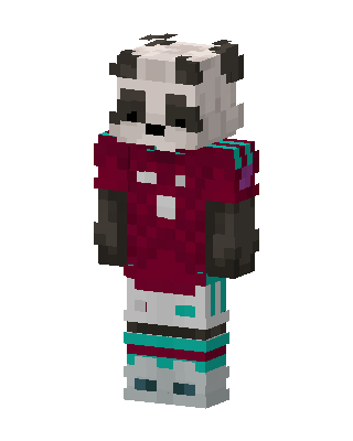 Panda Footballer skin, 3D preview