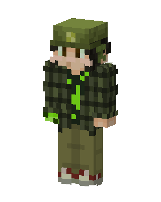 Mossy Hoodie skin, 3D preview