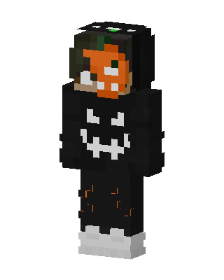 Pumpkin Hoodie skin, 3D preview