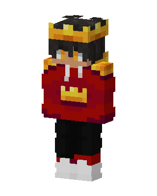 Crown Hoodie Boy skin, 3D preview