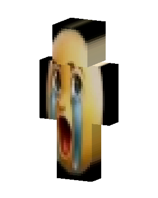 Crying Emoji skin, 3D preview