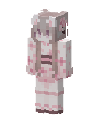 Sakura Kimono Minecraft cat girl skin