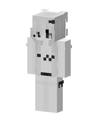 Monochrome Girl skin, 3D preview