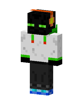 Green Eyed Hoodie skin, 3D preview