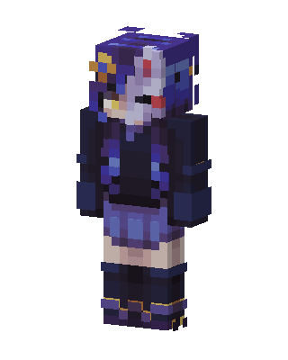 Masked Night Girl skin, 3D preview