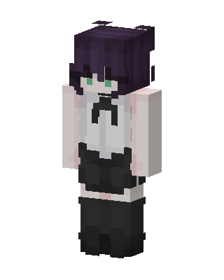 Dark Haired Maid Minecraft anime skin