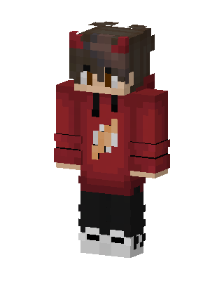 Red Devil Hoodie Minecraft skin