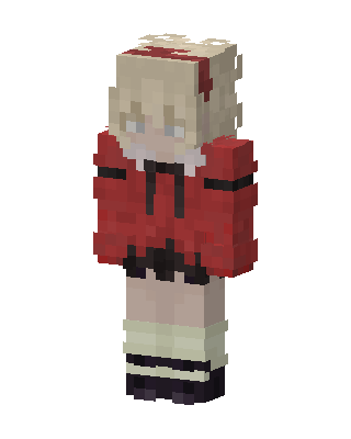 Red Hoodie Girl Minecraft skin