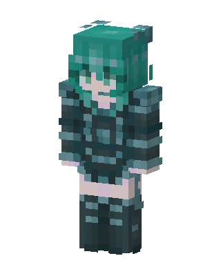 Teal Hero Girl Minecraft skin