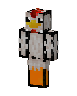 Chicken Costume skin, 3D preview