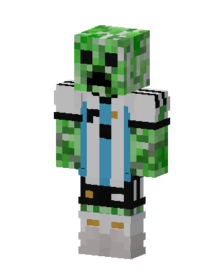 Creeper Hoodie skin, 3D preview