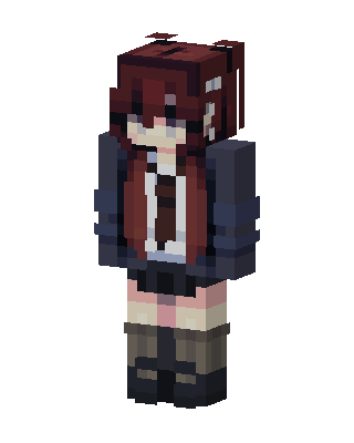Brown Student Girl skin, 3D preview