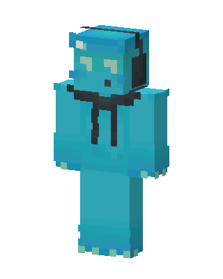 Blue Hoodie Blob skin, 3D preview
