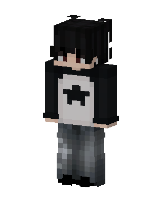 Star Hoodie Boy skin, 3D preview