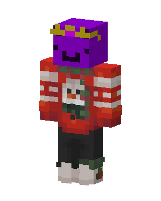 Purple Sweater Blob skin, 3D preview