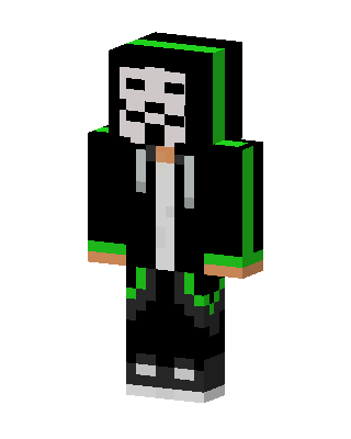 Masked Green Hoodie Minecraft skin