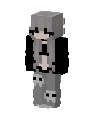Gray Hero Girl skin, 3D preview