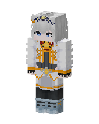Silver Haired Priestess Minecraft skin