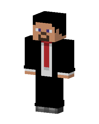 Black Suit Boy skin, 3D preview
