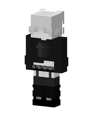 Monochrome Goth skin, 3D preview
