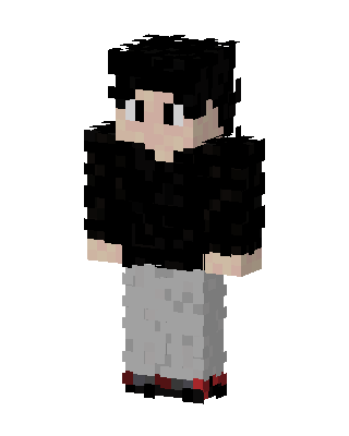 Black Player Boy skin, 3D preview