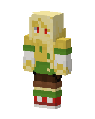 Blonde Forest Girl skin, 3D preview