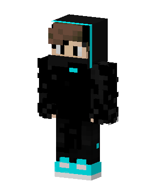 Cyan Shadow Hoodie skin, 3D preview