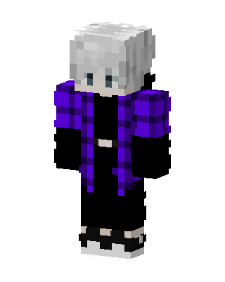 Black Emo Boy skin, 3D preview