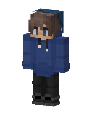 Blue Hoodie Boy Minecraft blue skin