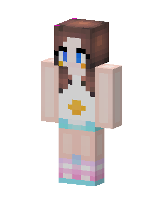 Pastel Star Girl skin, 3D preview