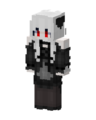White Villain Girl skin, 3D preview