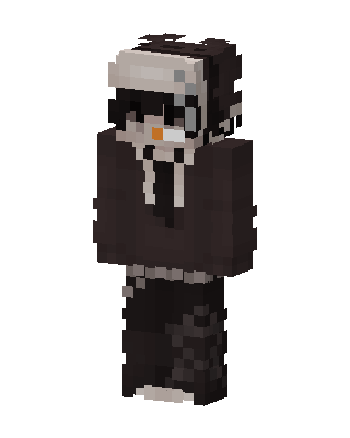 Black Student Boy Minecraft goth skin