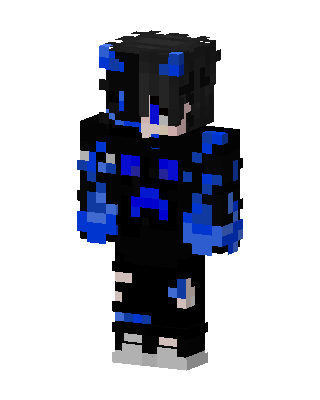 Blue Flame Hoodie skin, 3D preview