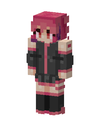 Pink Anime Girl skin, 3D preview