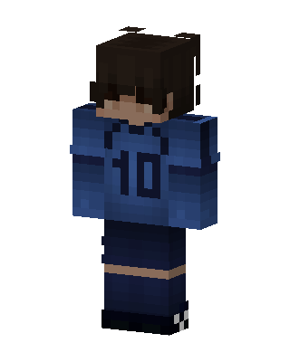 Blue Number Ten skin, 3D preview