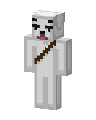 White Ghost Pup Minecraft skin